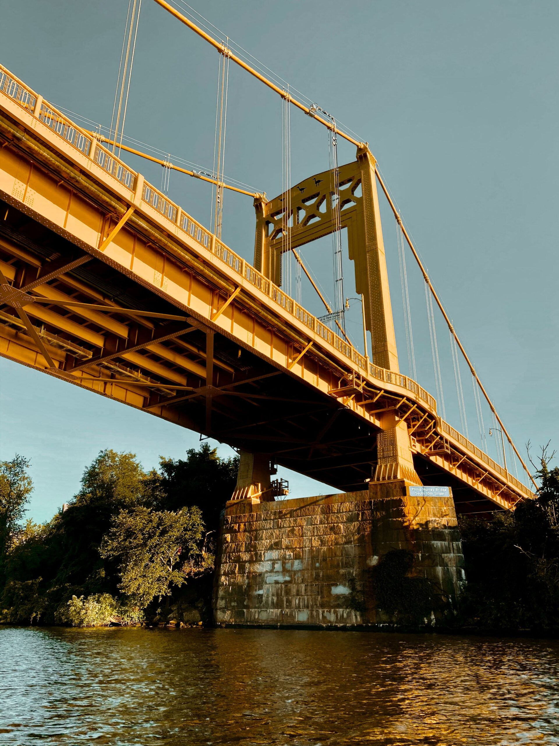 Side view of Pittsburgh bridge